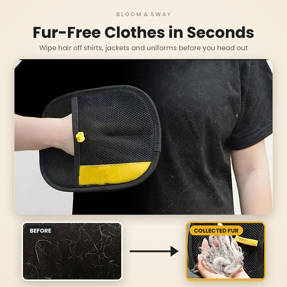 Double-Sided Pet Hair Remover Glove – view 4