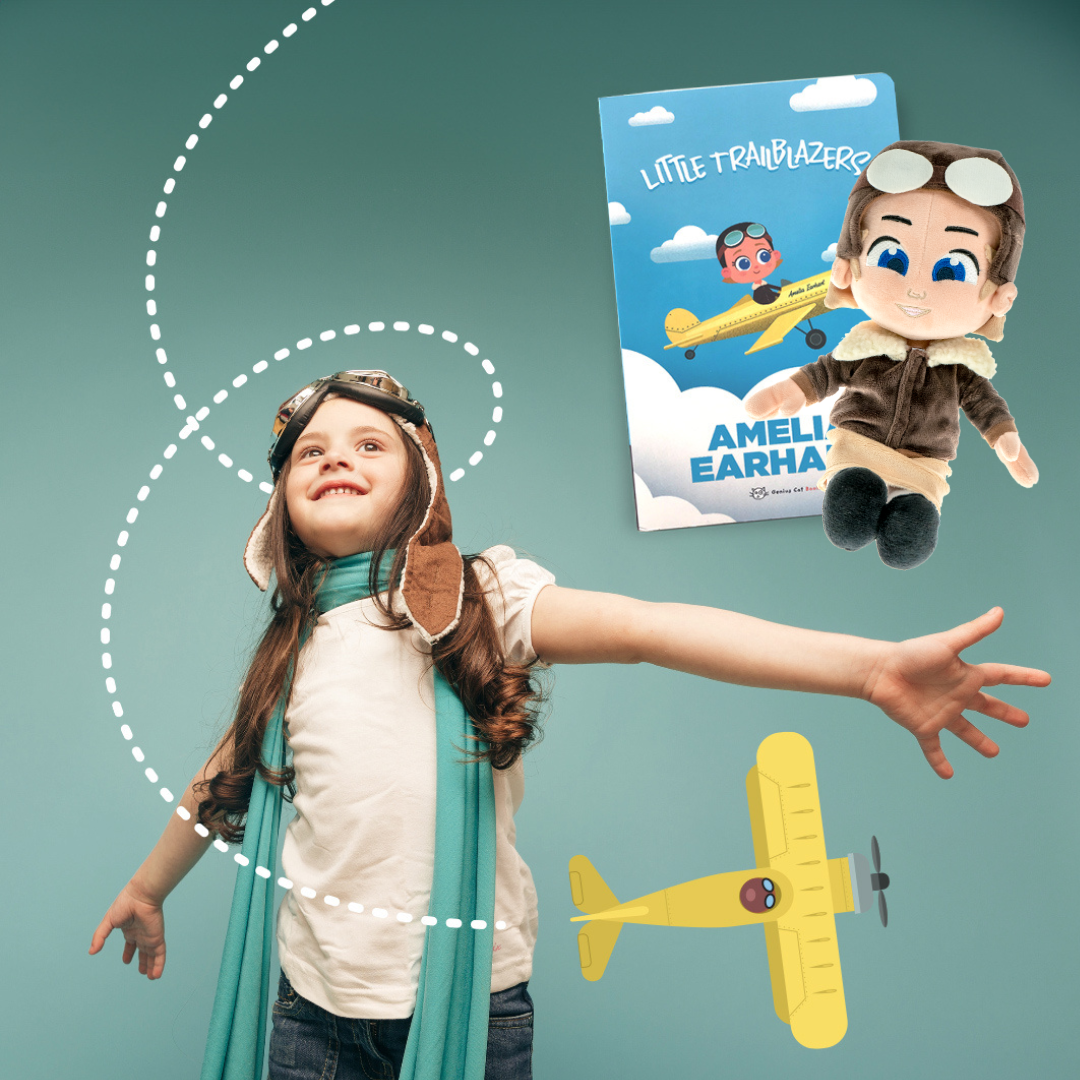 Amelia Earhart Plush Doll & Storybook Set