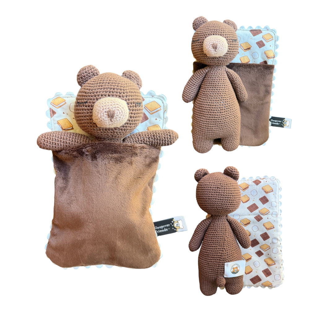 Berry the Bear Plush Toy with Sleeping Bag – view 6