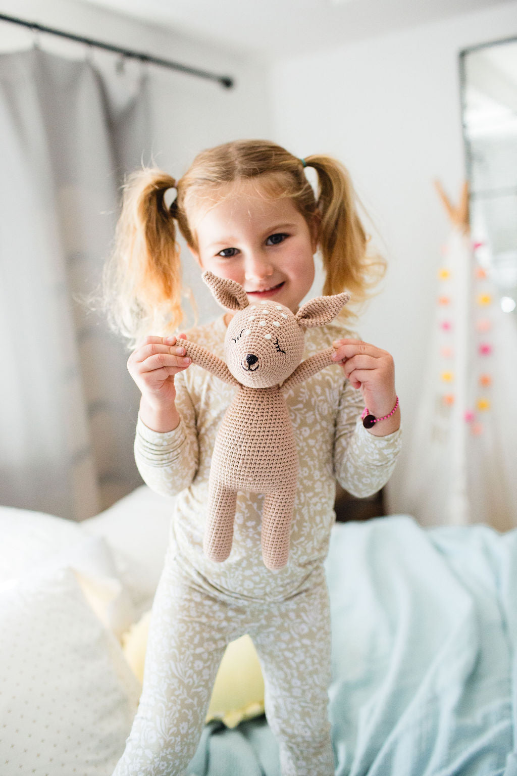 Fern the Fawn Plush Toy with Sleeping Bag