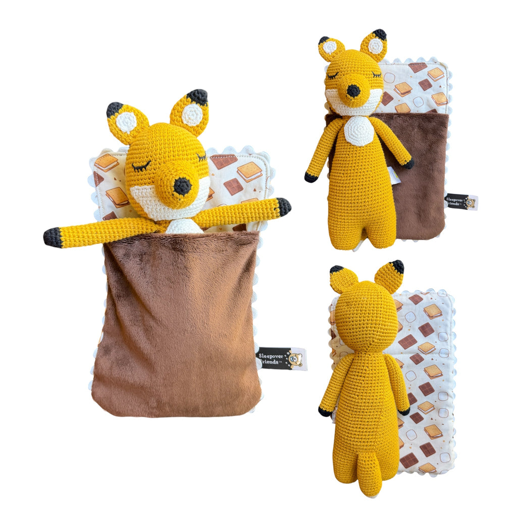 Forest the Fox Plush Toy with Sleeping Bag – view 9
