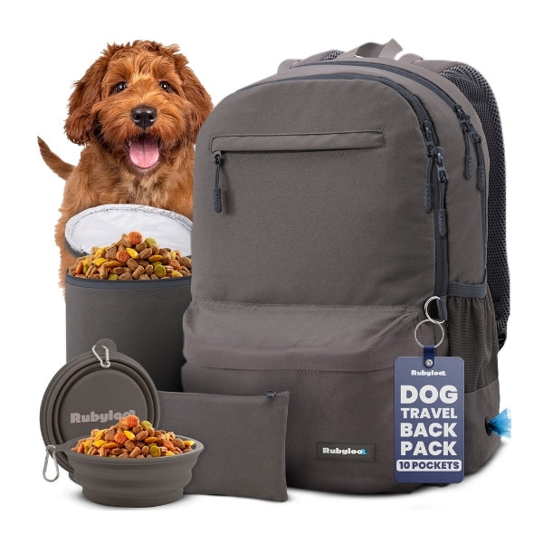 Dog Travel Backpack with Bowls & Food Storage – view 9