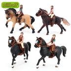 Realistic Horse & Rider Figurines