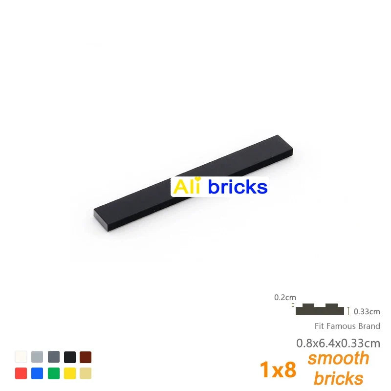 50PCS 1x8 Smooth Tiles Bulk Pack – view 10