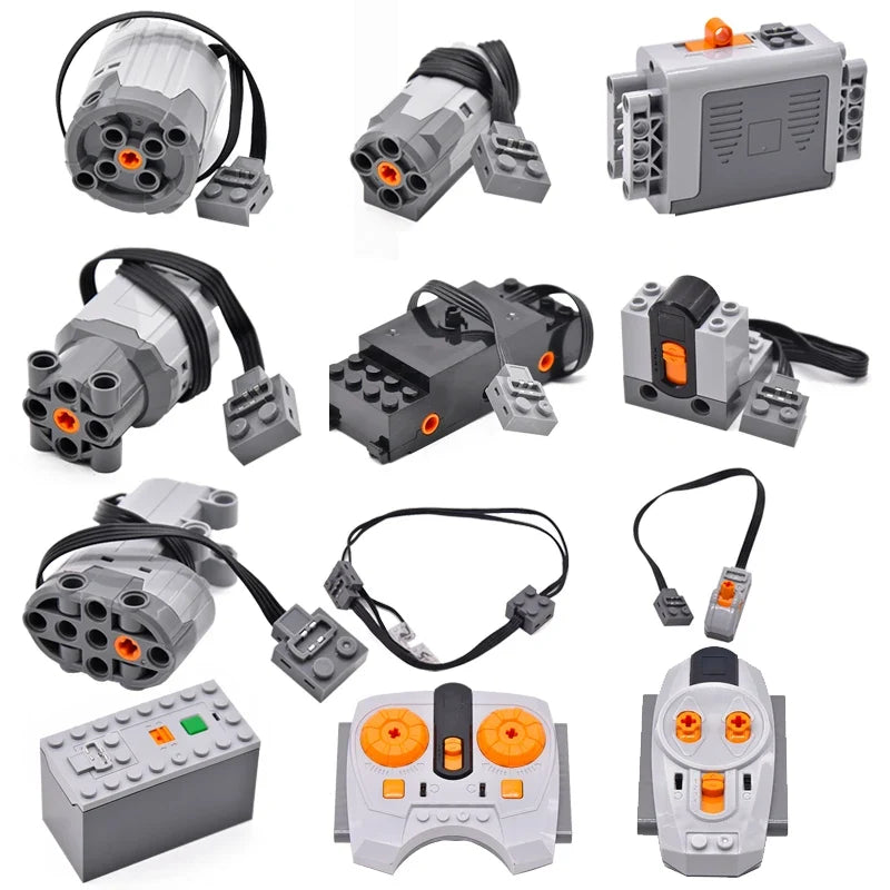 RC Motor & Remote Parts for Brick Builds