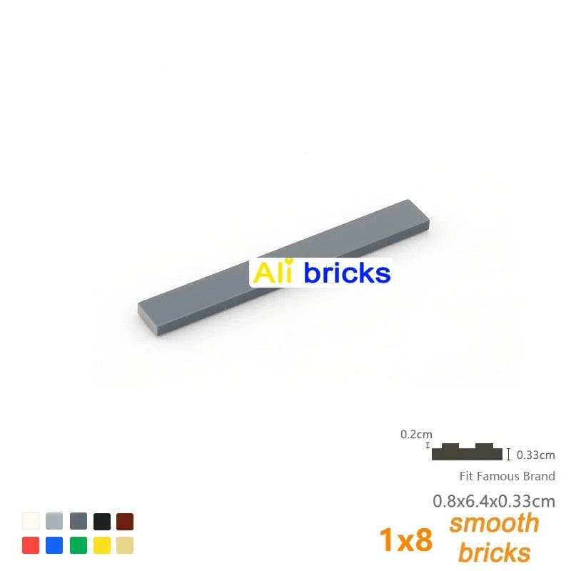 50PCS 1x8 Smooth Tiles Bulk Pack – view 25