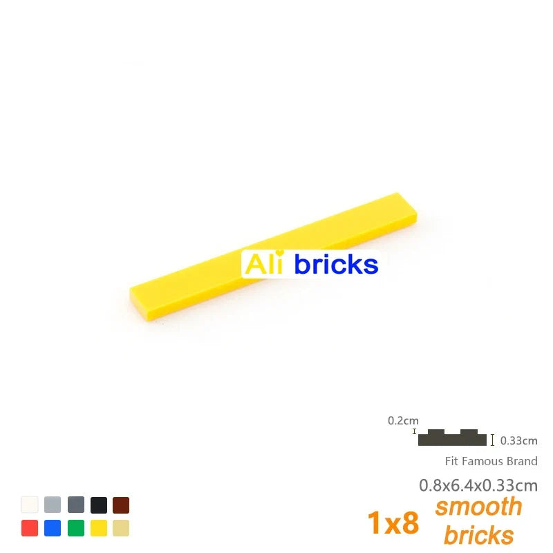 50PCS 1x8 Smooth Tiles Bulk Pack – view 23