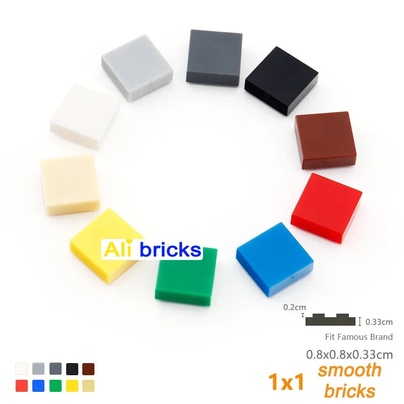 120PCS 1x1 Smooth Tiles, 24 Colors – view 4