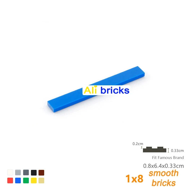 50PCS 1x8 Smooth Tiles Bulk Pack – view 15