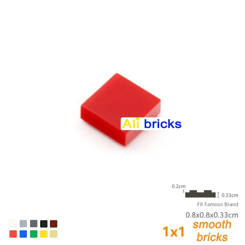 120PCS 1x1 Smooth Tiles, 24 Colors – view 30