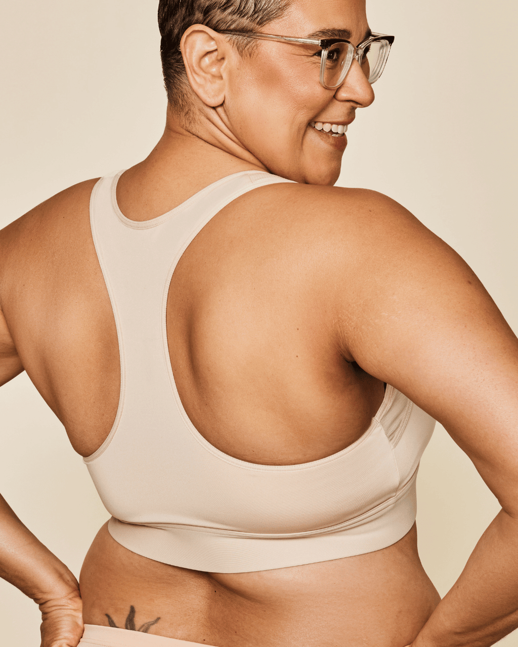 Hero Front-Closure Sports Bra in Buff – view 3