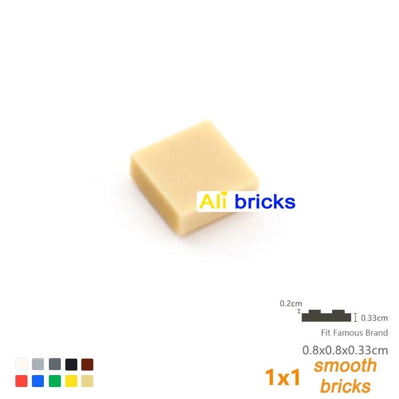 120PCS 1x1 Smooth Tiles, 24 Colors – view 6