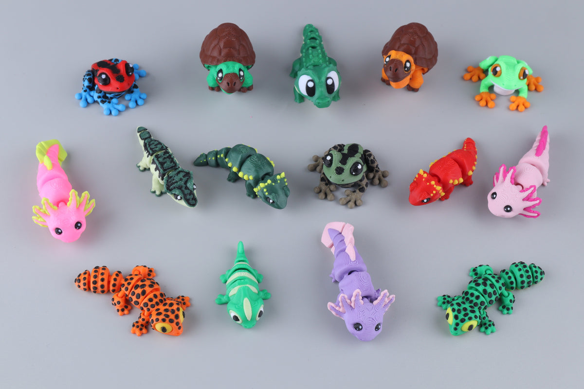 Mini Reptile & Amphibian Fidget Toy Set