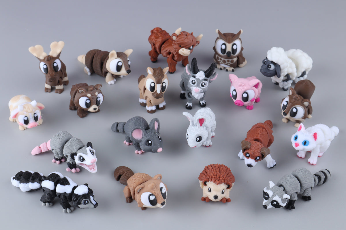 Mini Forest & Farm Animal Fidget Toy Pack