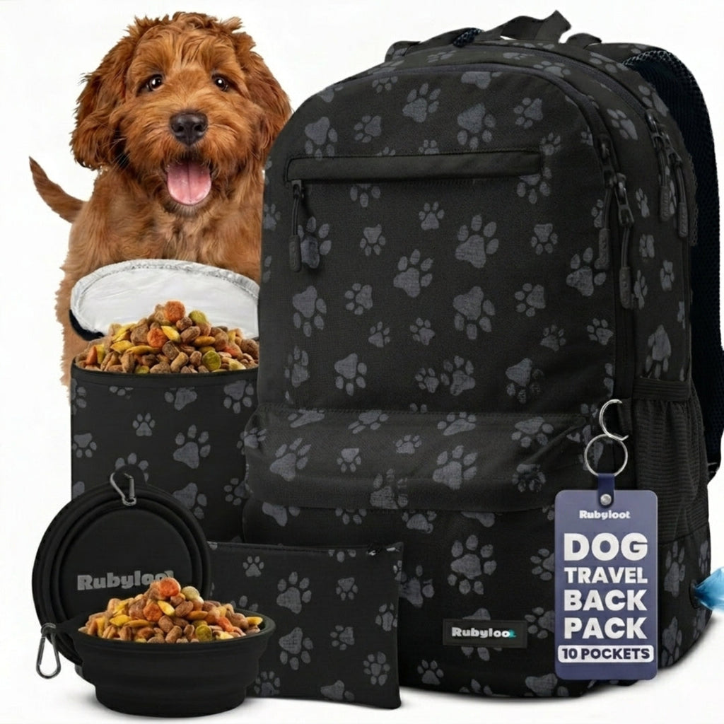 Dog Travel Backpack with Bowls & Food Storage – view 12