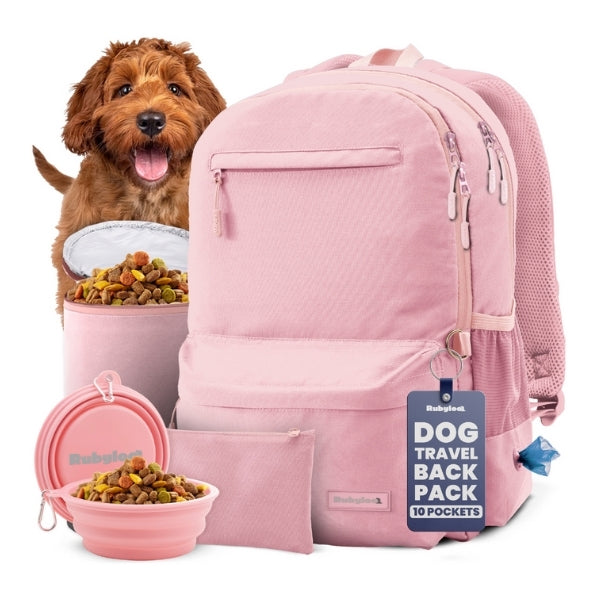 Dog Travel Backpack with Bowls & Food Storage