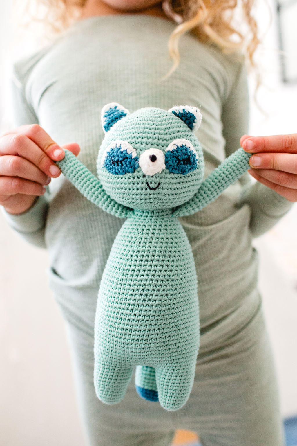 River the Raccoon Plush Toy with Sleeping Bag