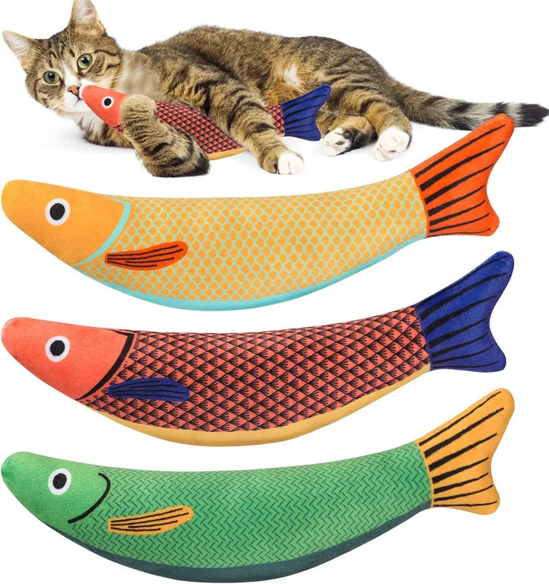 Realistic Fish Cat Toy with Catnip