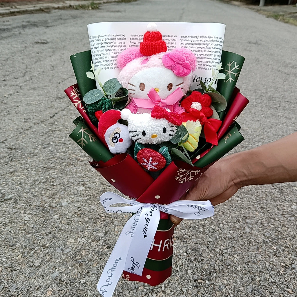 Cartoon Cat Plush Rose Bouquet – view 29