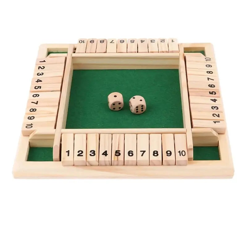 Wooden Shut the Box Dice Game
