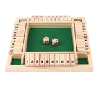 Wooden Shut the Box Dice Game
