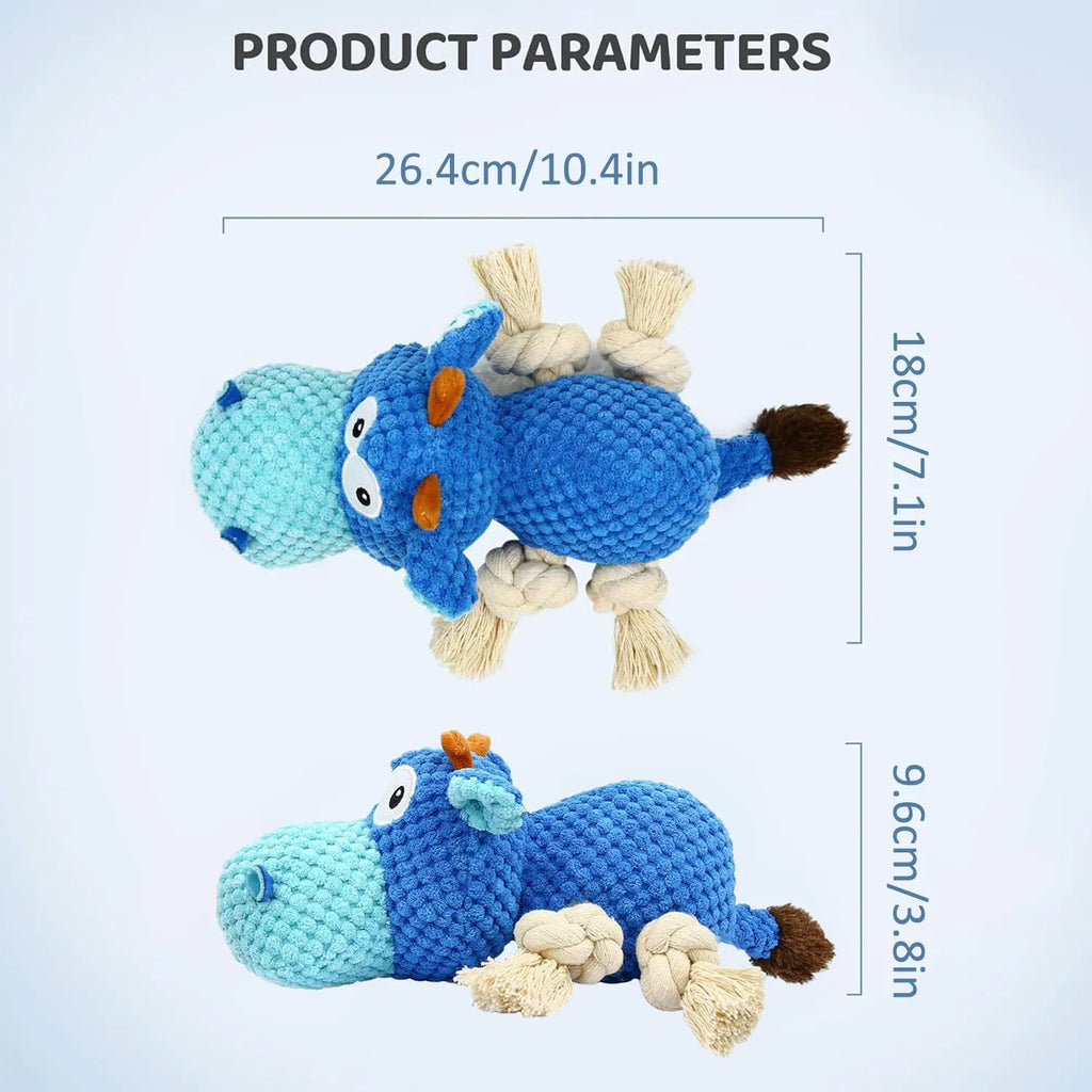 Squeaky Crinkle Plush Dog Toy – view 2