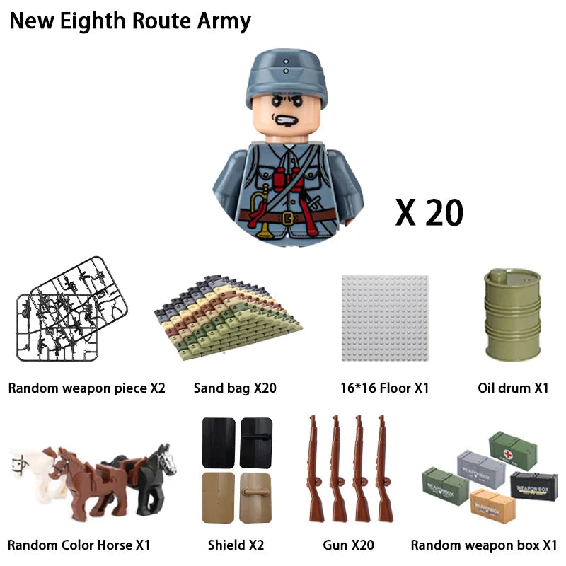 24PCS WWII Army Brick Figures – view 57