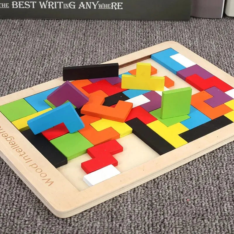 Wooden Logic Square Brain Teaser Puzzle – view 4