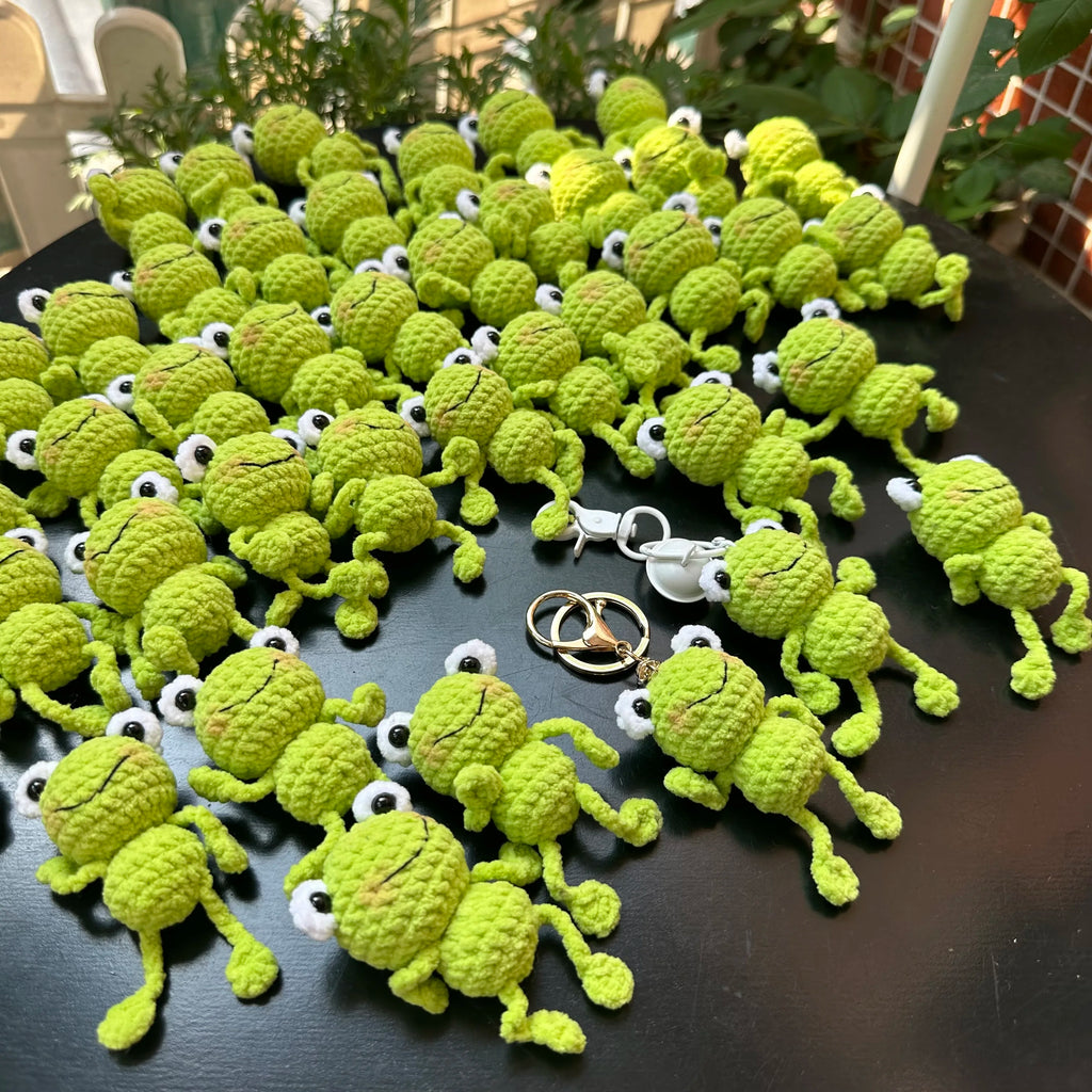 Handmade Crochet Frog Keychain – view 4