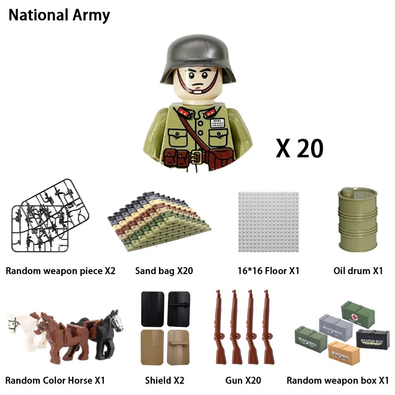 24PCS WWII Army Brick Figures – view 63