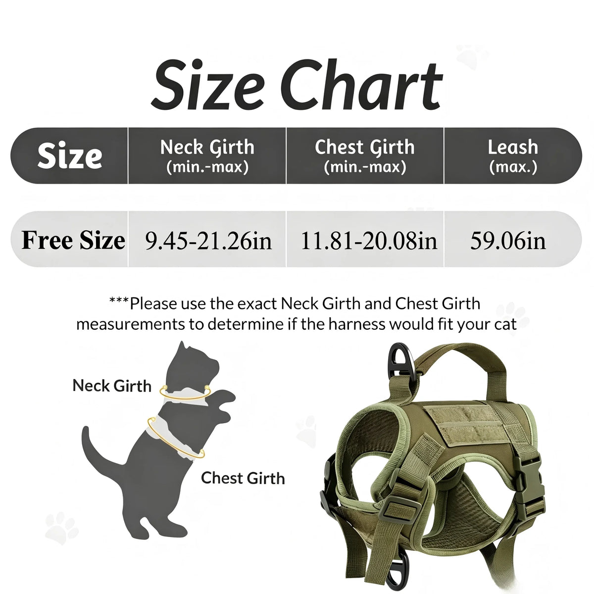 Tactical Cat Harness & Leash Set – view 2