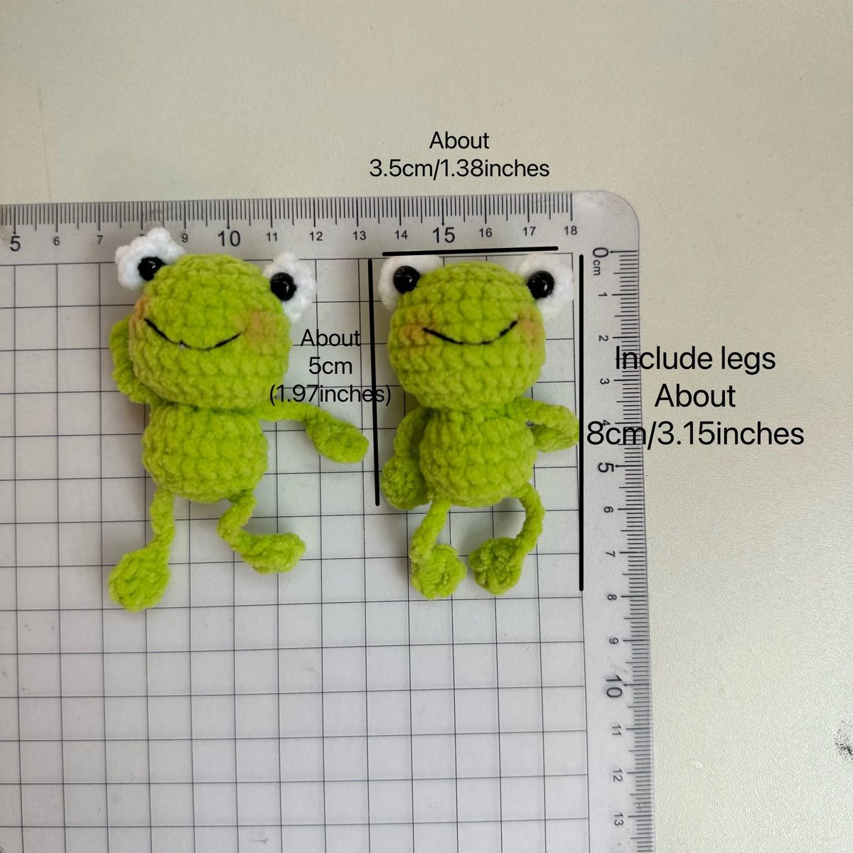 Handmade Crochet Frog Keychain – view 6