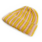 Striped Feather Yarn Beanie – view 8