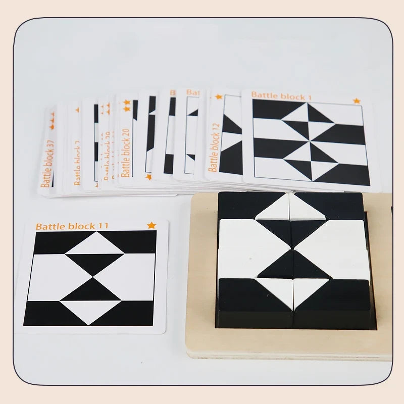 3D Wooden Rotating Block Logic Puzzle – view 7