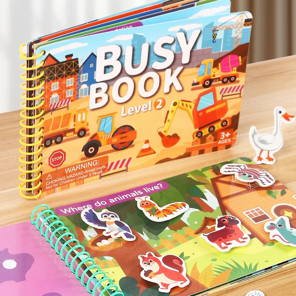 Reusable Sticker Busy Book for Kids