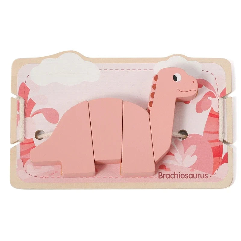 Wooden Animal Threading & Lacing Toy – view 8