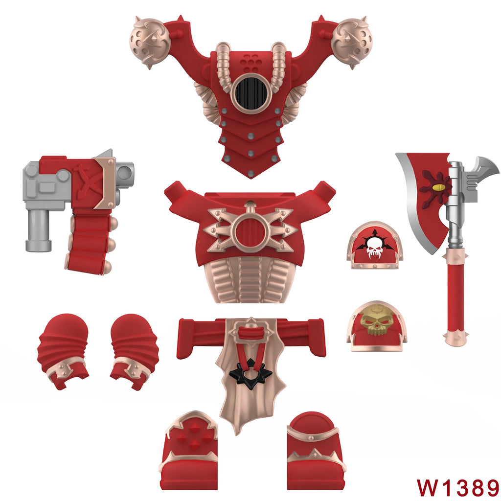 Skull Armor Building Block Figure – view 3