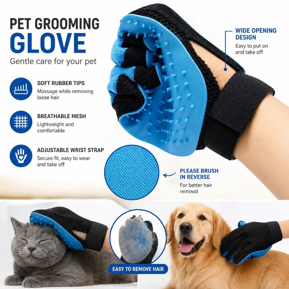 Silicone Pet Grooming Glove – view 2