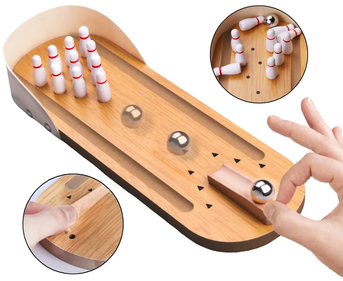 Mini Wooden Bowling Set for Kids – view 2
