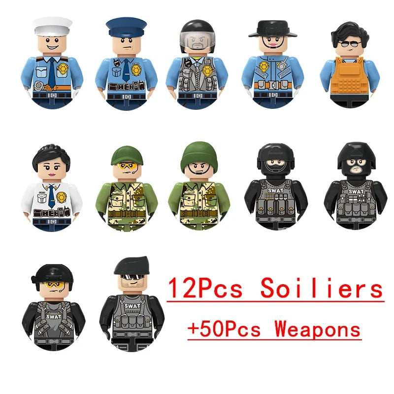 Army & Police Brick Figure Set – view 39