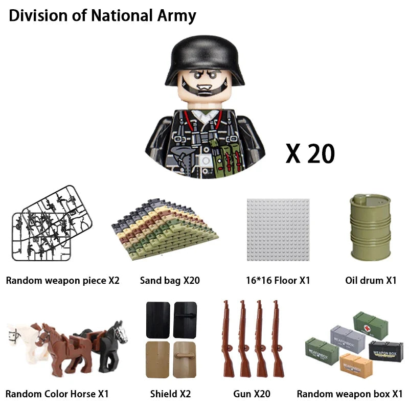 WWII Soldier Building Block Figures – view 25