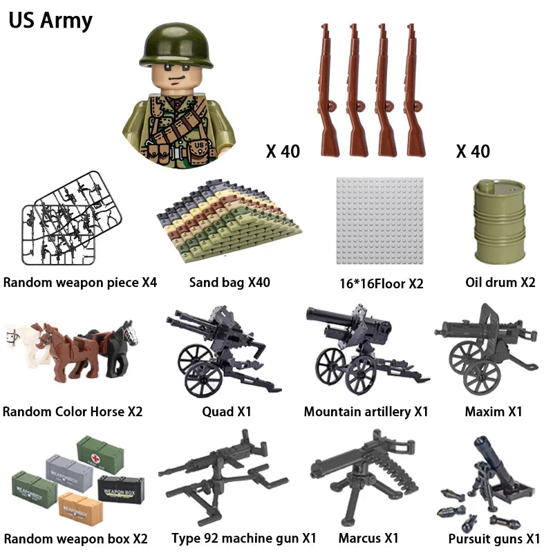 24PCS WWII Army Brick Figures – view 34