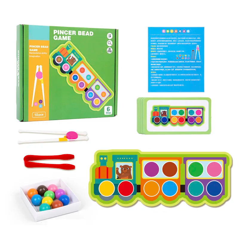 Clip Beads Color Sorting Montessori Game – view 9