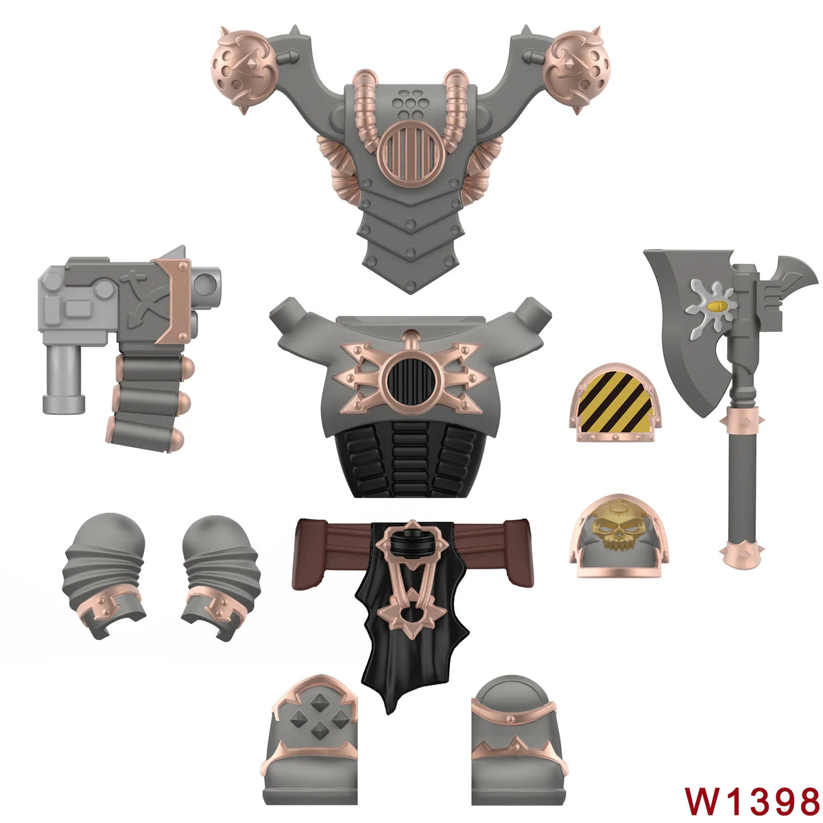 Skull Armor Building Block Figure – view 6