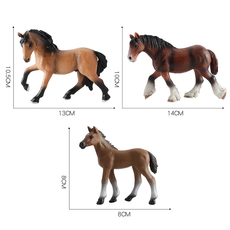 Realistic Horse and Foal Figurine Set – view 5