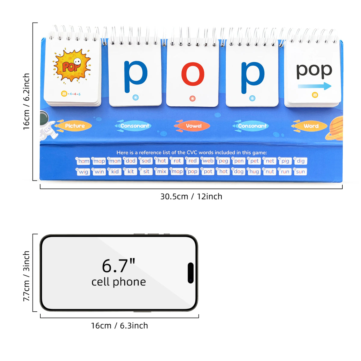 CVC Word Games & Phonics Flash Cards – view 3