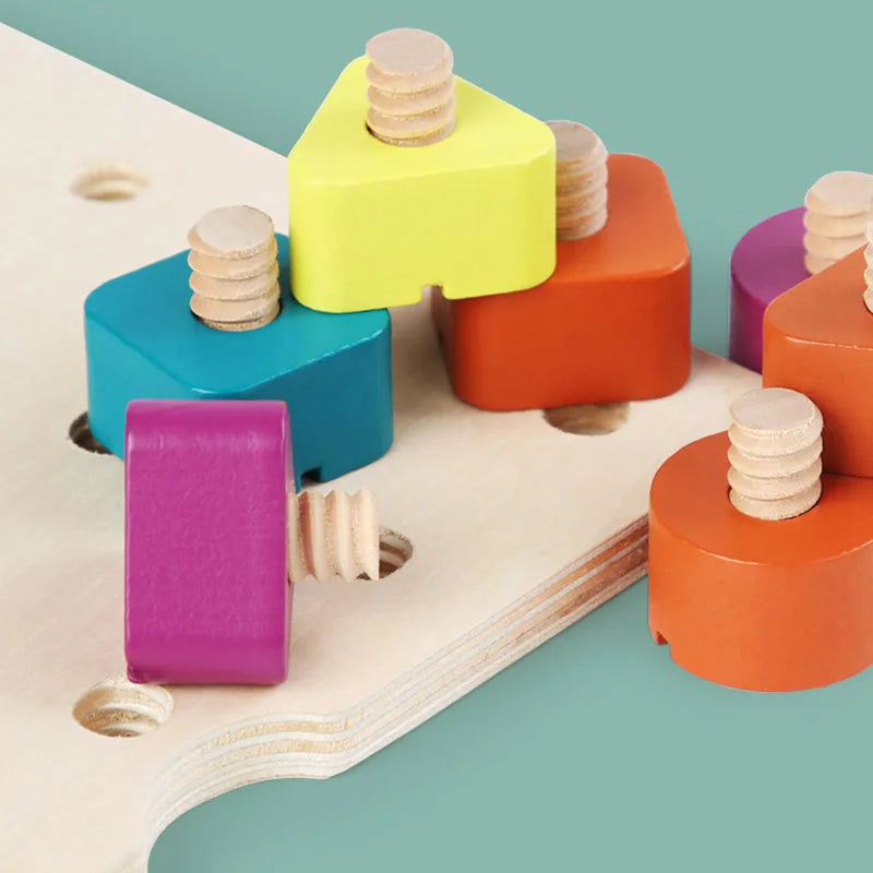 Wooden Nuts & Bolts Matching Game – view 5