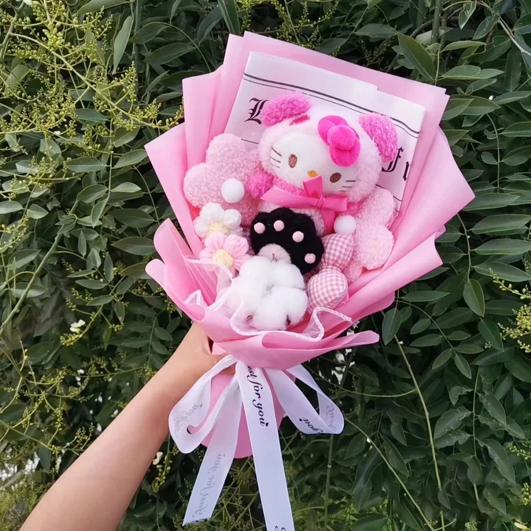 Cartoon Cat Plush Rose Bouquet – view 20