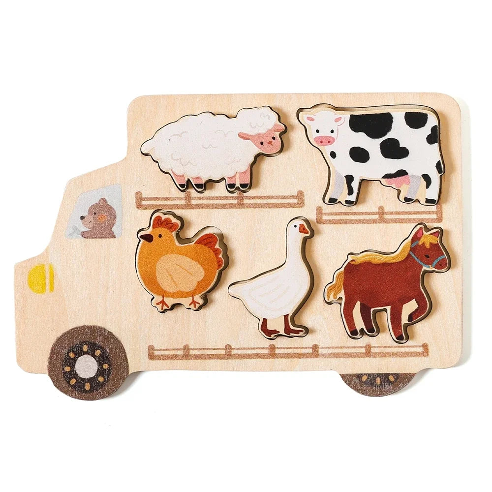 Montessori Wooden Animal Puzzle Board – view 8