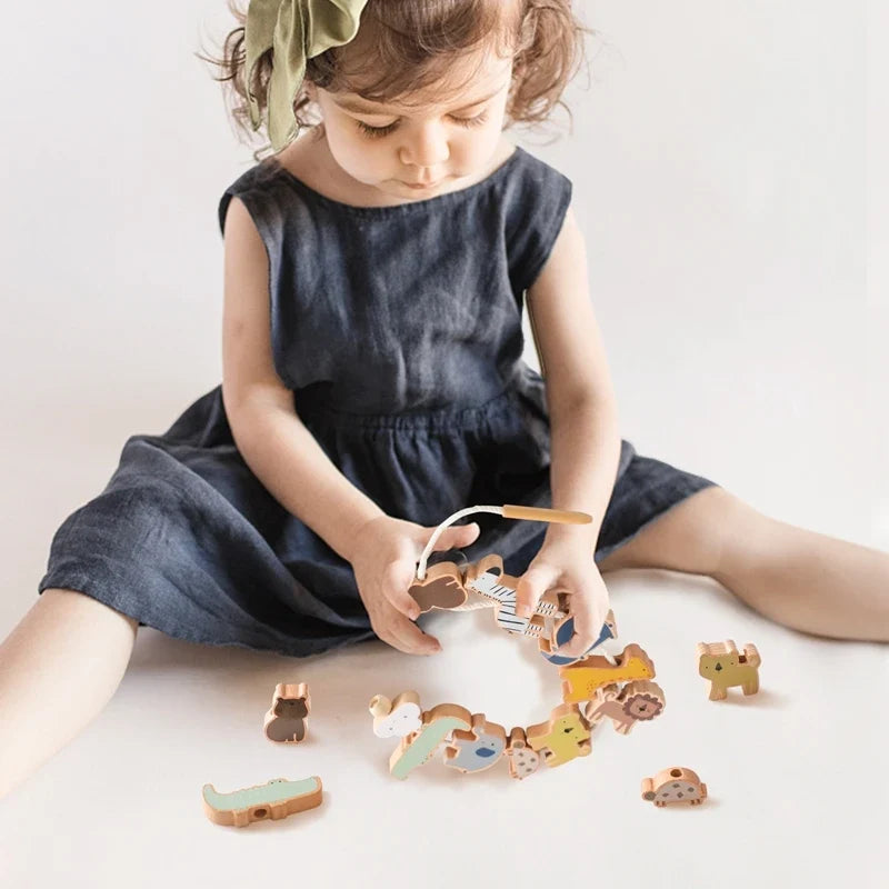 Wooden Animal Threading & Lacing Toy – view 4